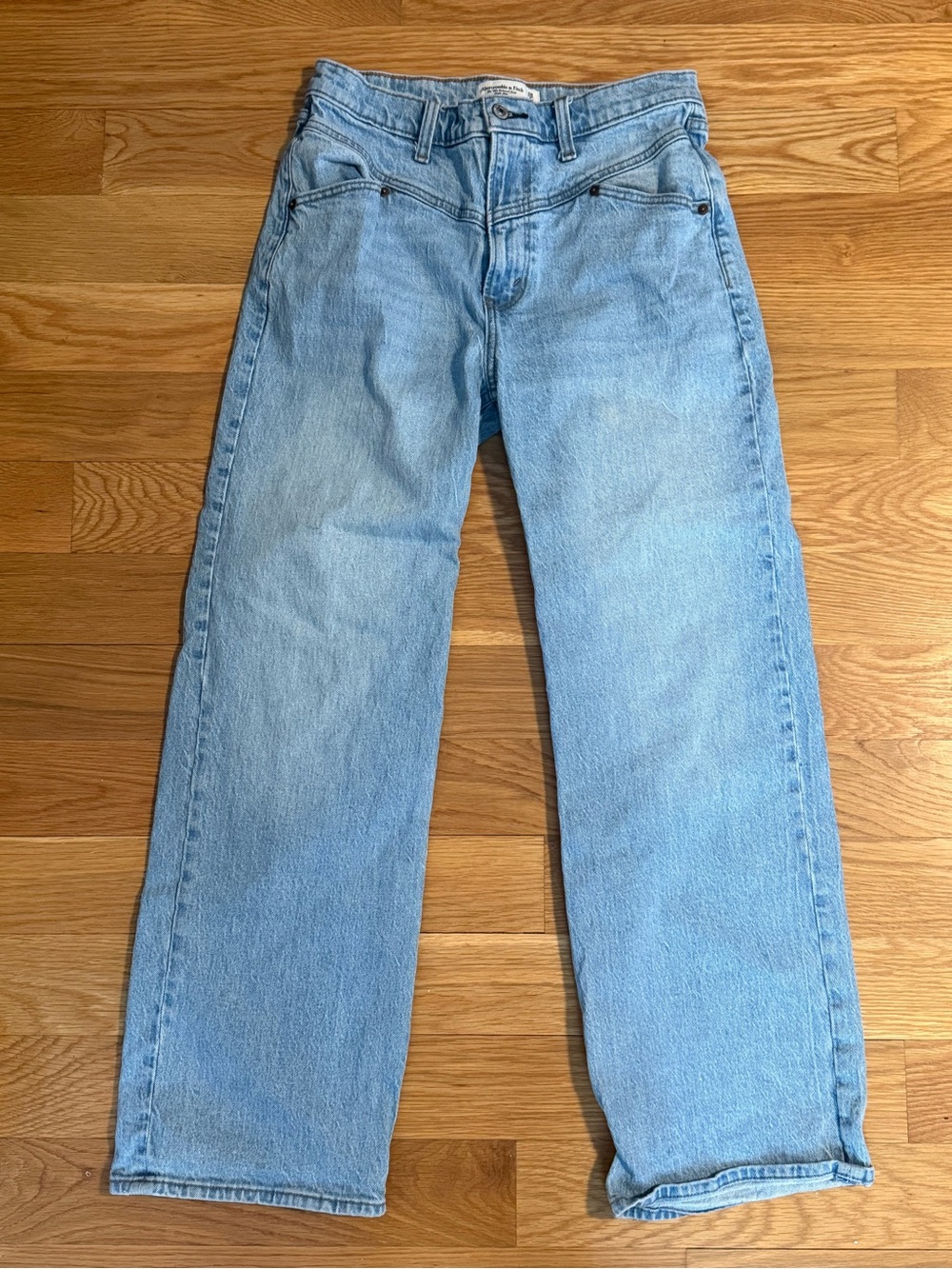 Abercrombie & Fitch Light Blue Straight-Leg Women's Jeans